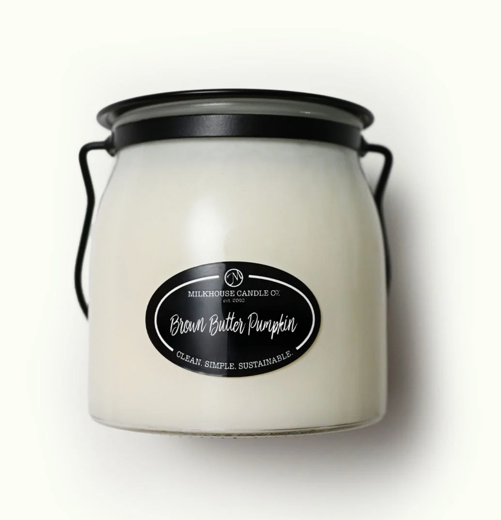 MILKHOUSE CANDLES BROWN BUTTER PUMPKIN CANDLE | 16 OZ BUTTER JAR