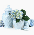 Powder Blue Textured Ginger Jar- Extra Large